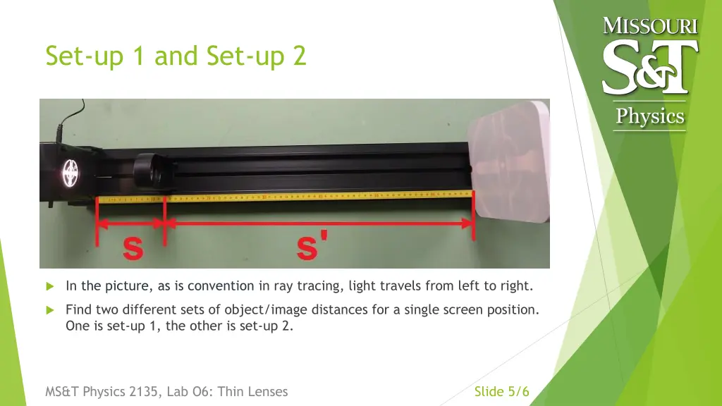 set up 1 and set up 2