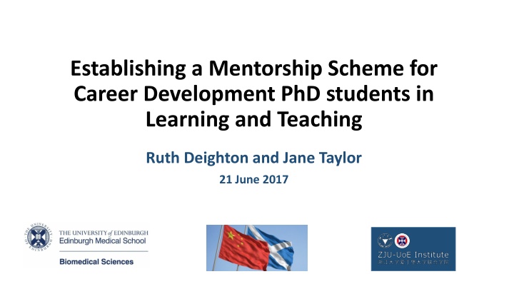 establishing a mentorship scheme for career