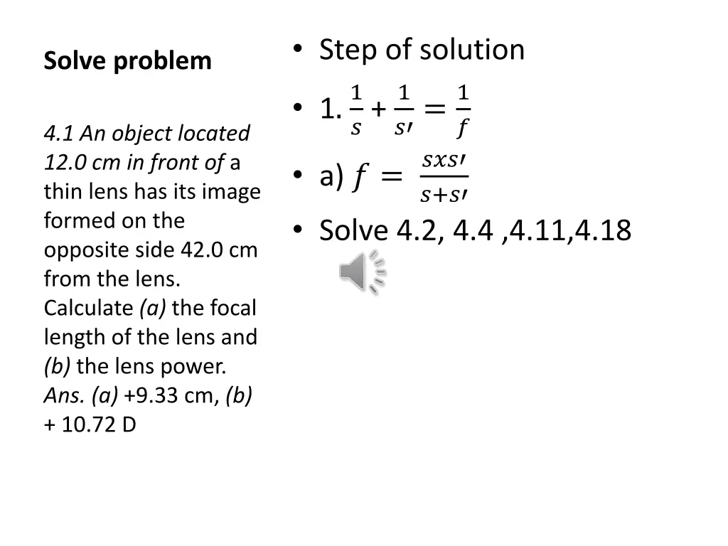 step of solution 1 1