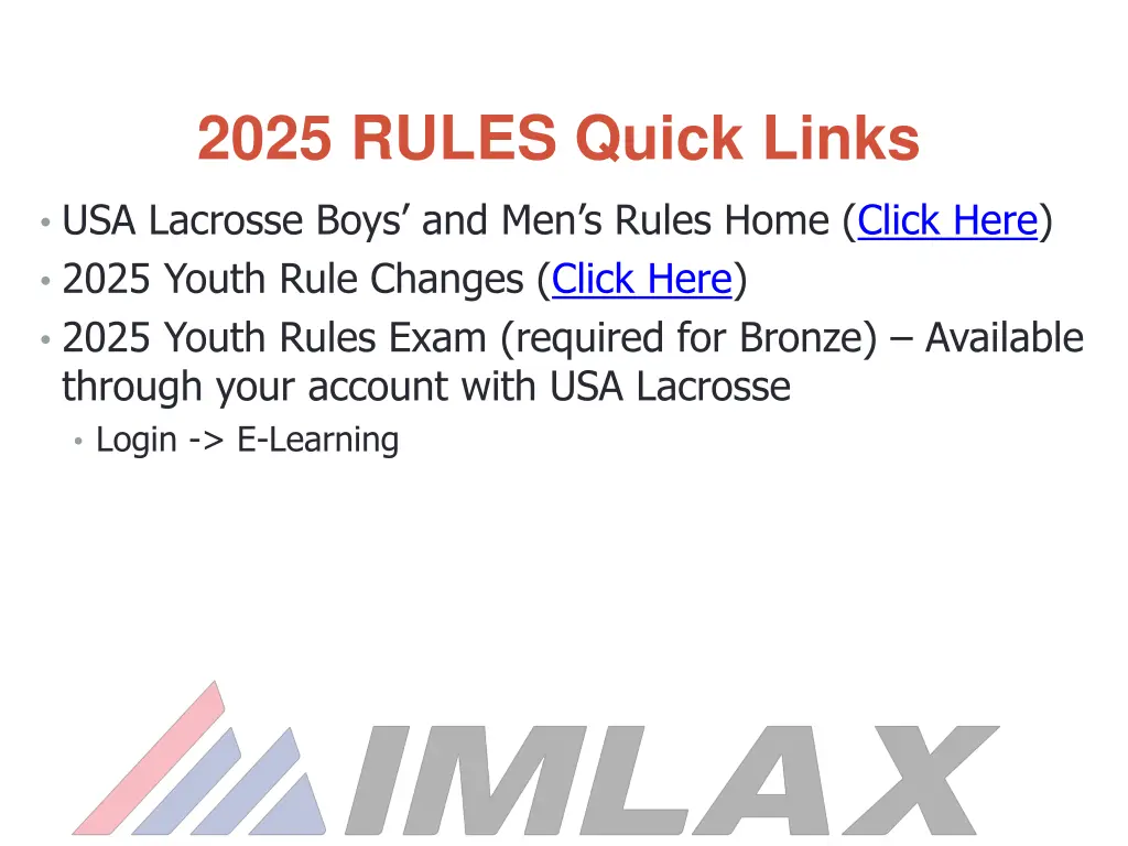 2025 rules quick links