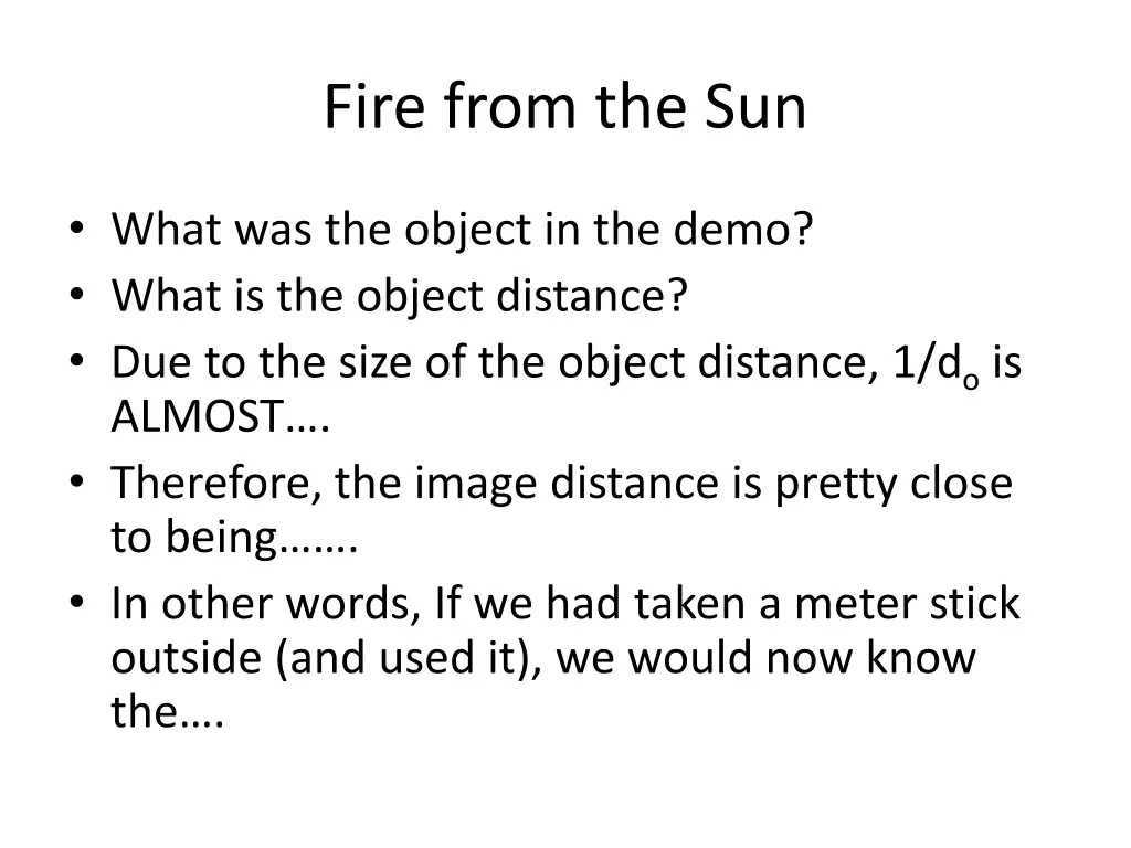 fire from the sun