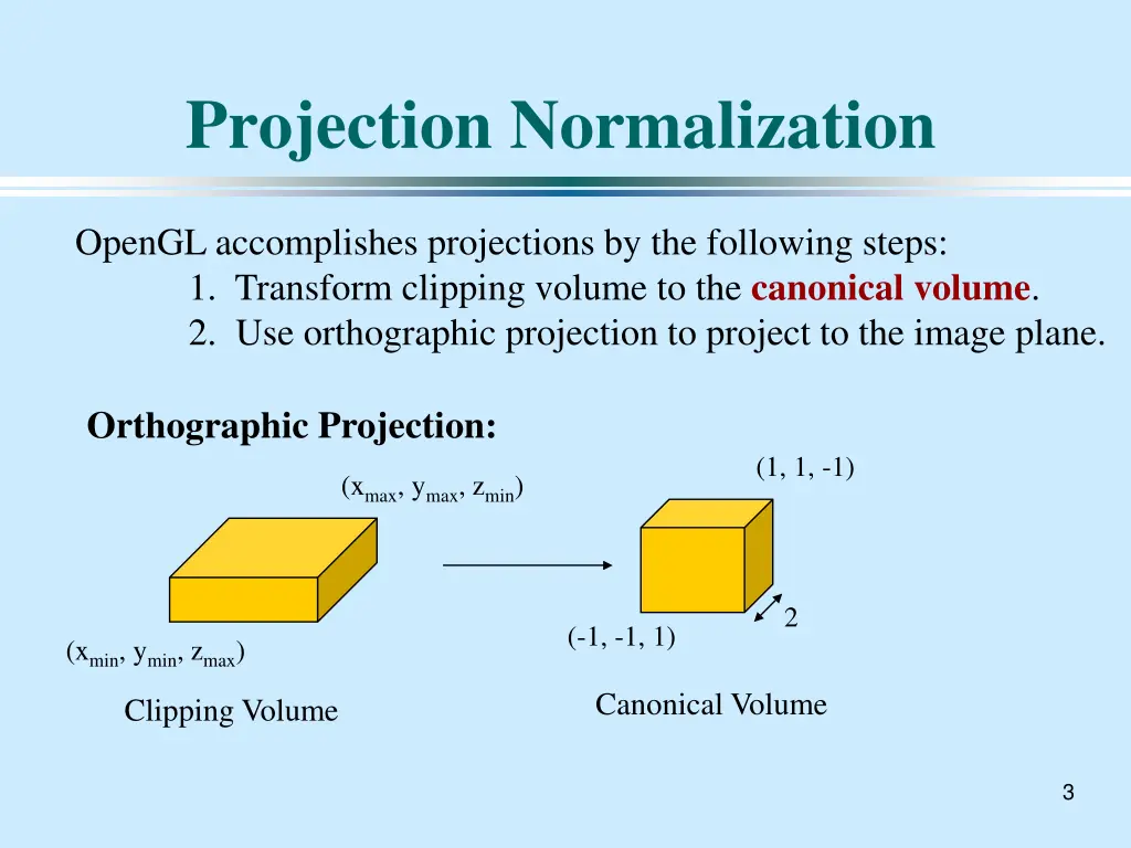 projection normalization