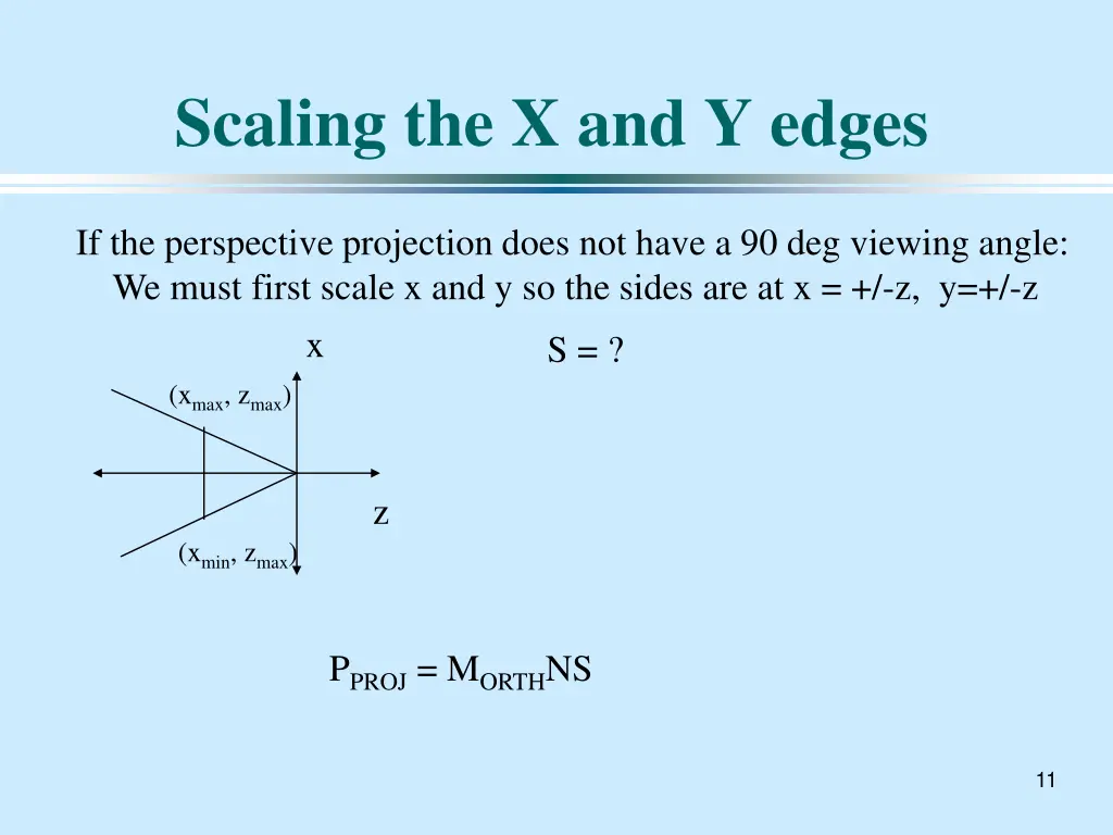 scaling the x and y edges