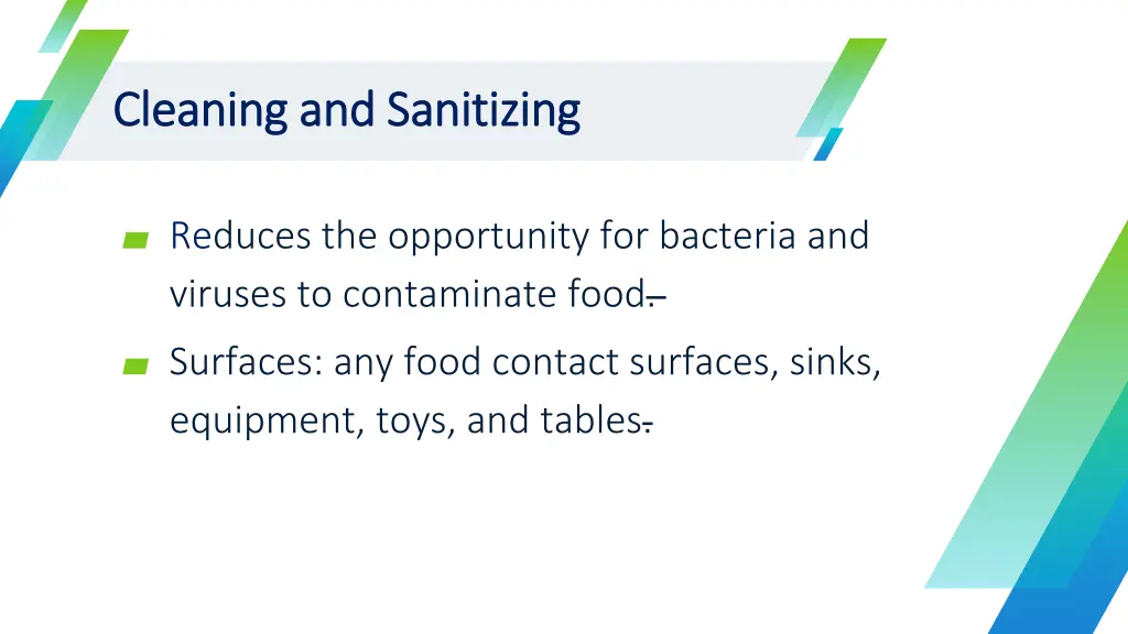 cleaning and sanitizing cleaning and sanitizing
