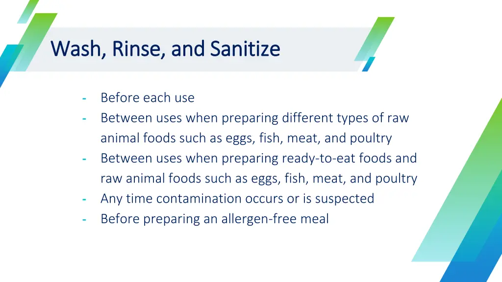 wash rinse and sanitize wash rinse and sanitize