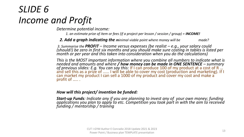 slide 6 income and profit