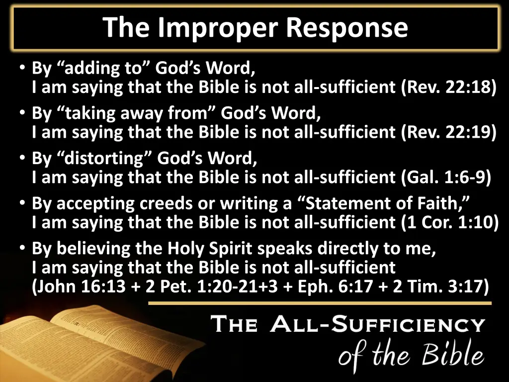 the improper response
