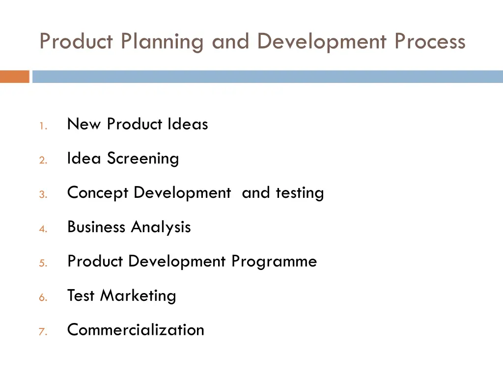 product planning and development process