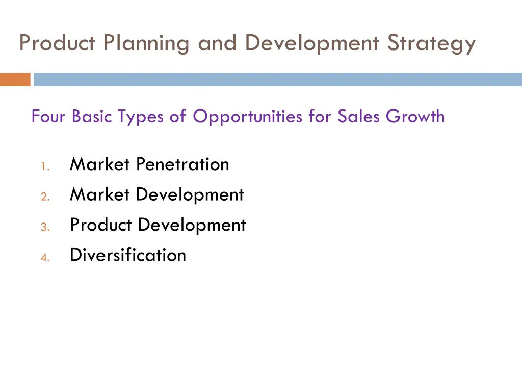 product planning and development strategy