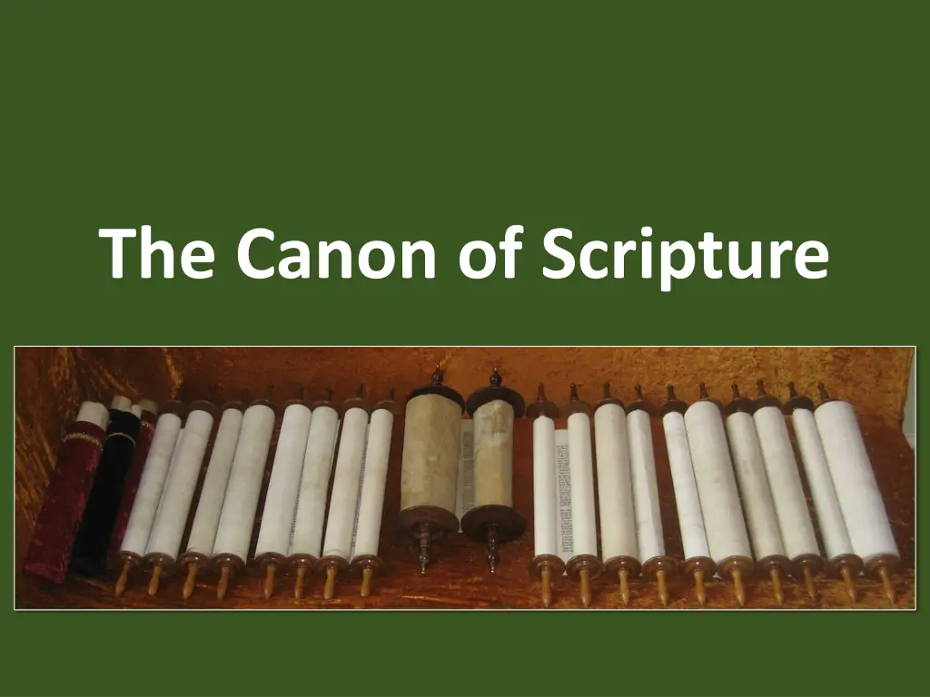 the canon of scripture