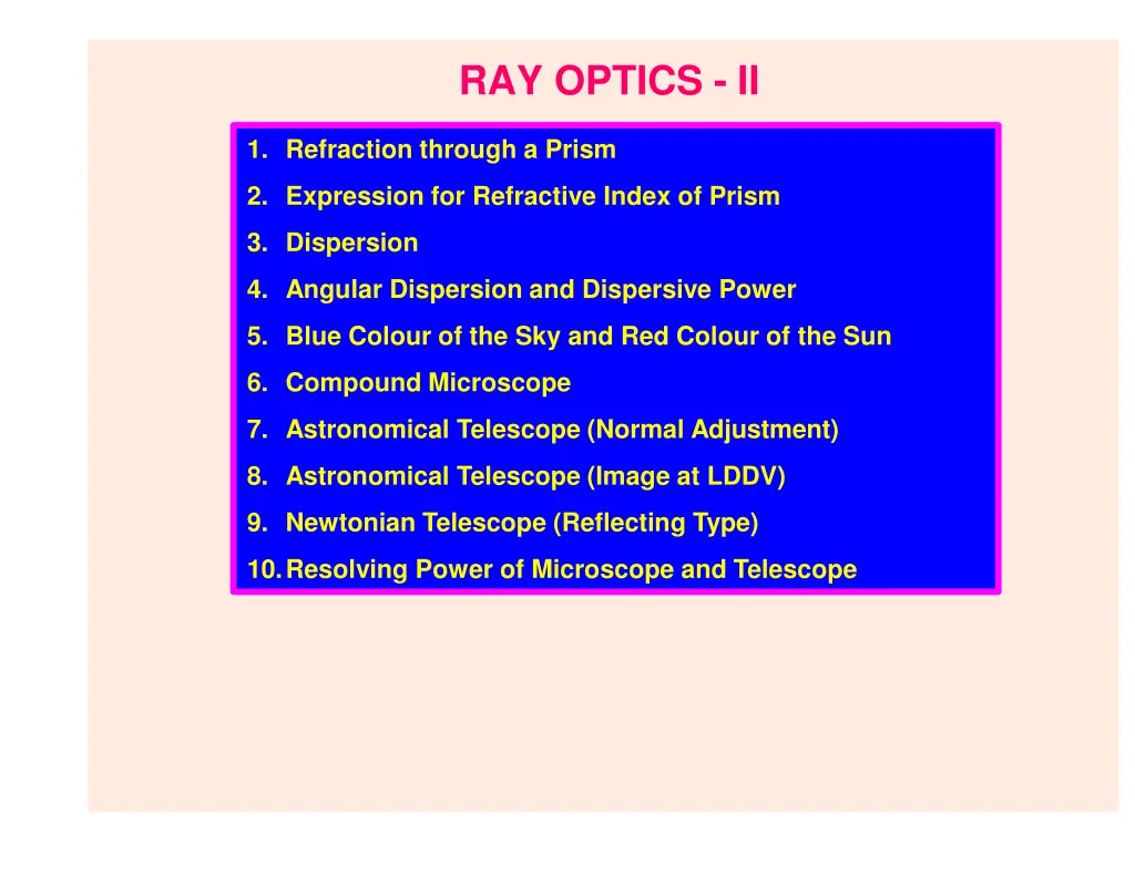 ray optics ii