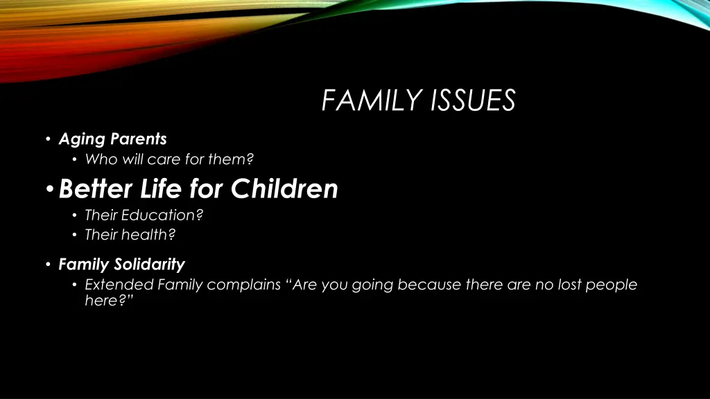 family issues