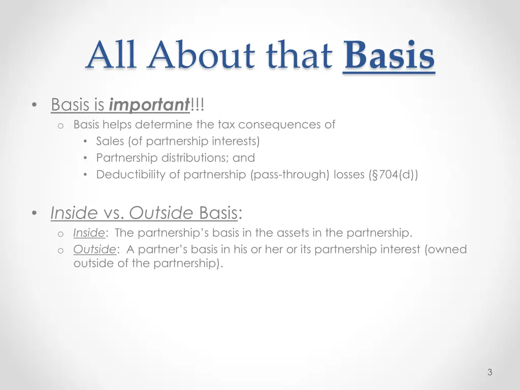 all about that basis