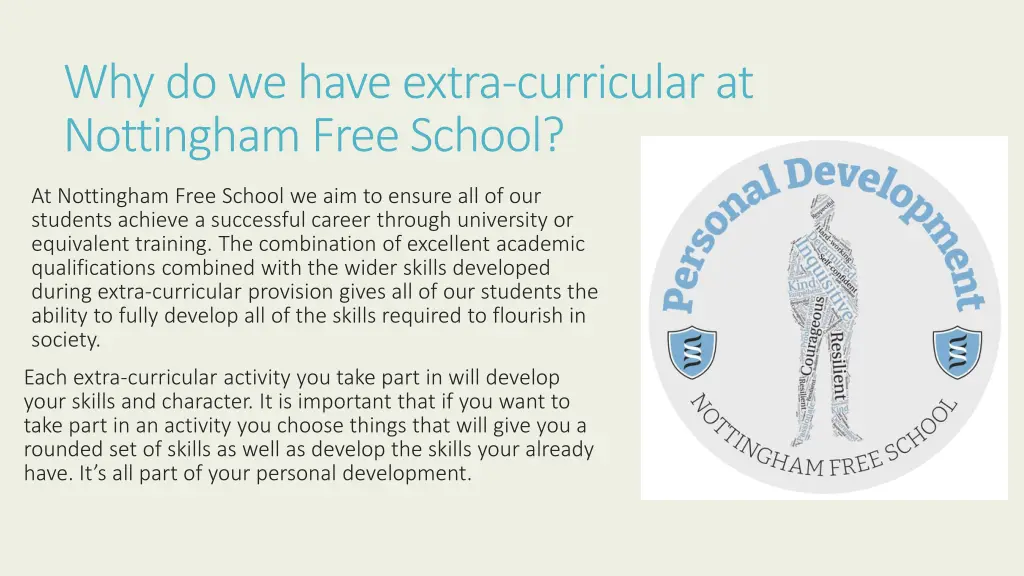 why do we have extra curricular at nottingham