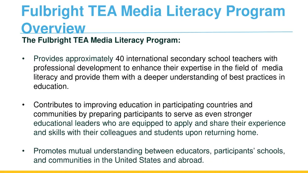 fulbright tea media literacy program overview 1