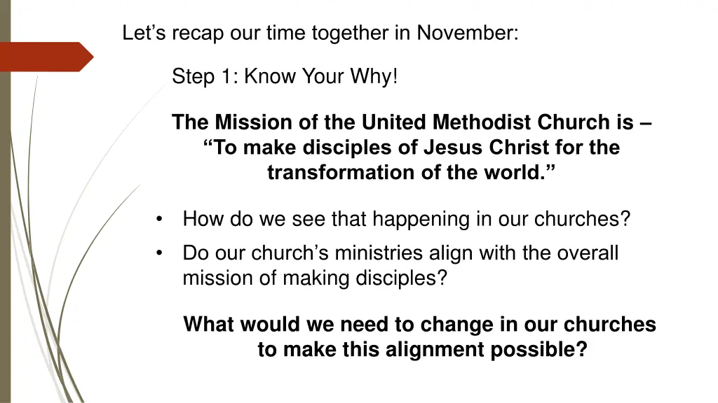 let s recap our time together in november