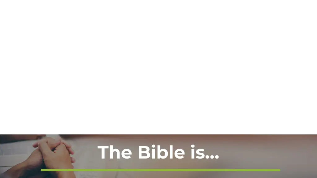 the bible is
