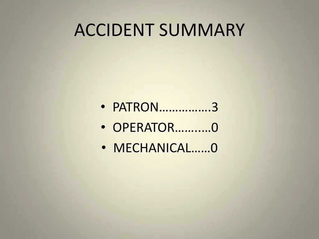 accident summary