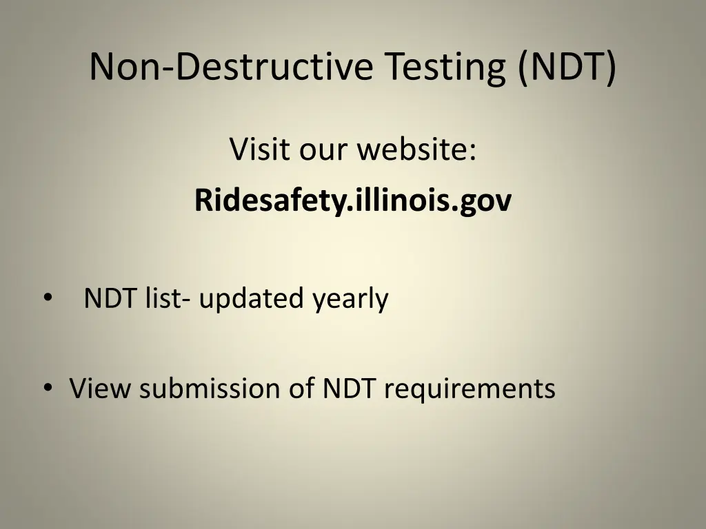 non destructive testing ndt