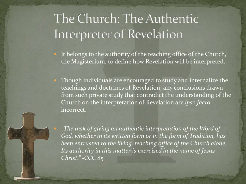 the church the authentic interpreter of revelation