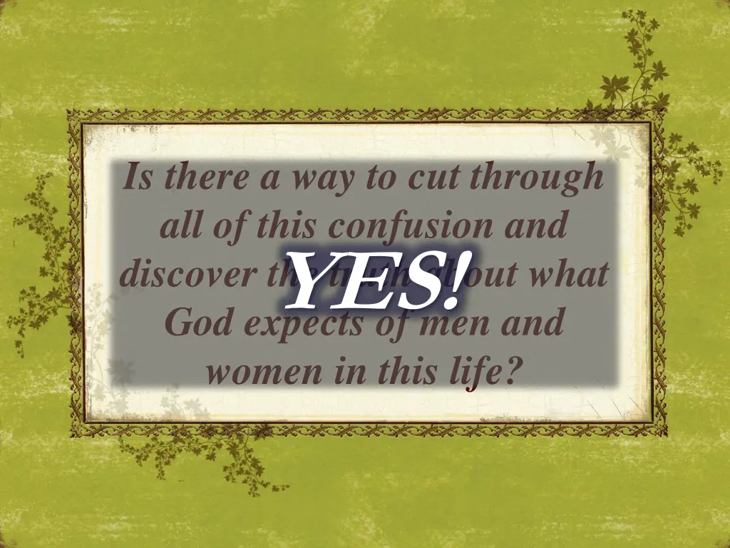 is there a way to cut through all of this