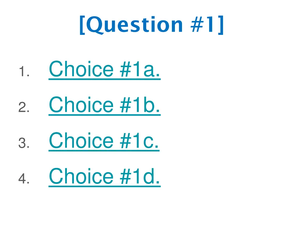 question 1