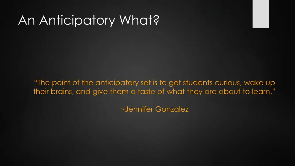 an anticipatory what 2