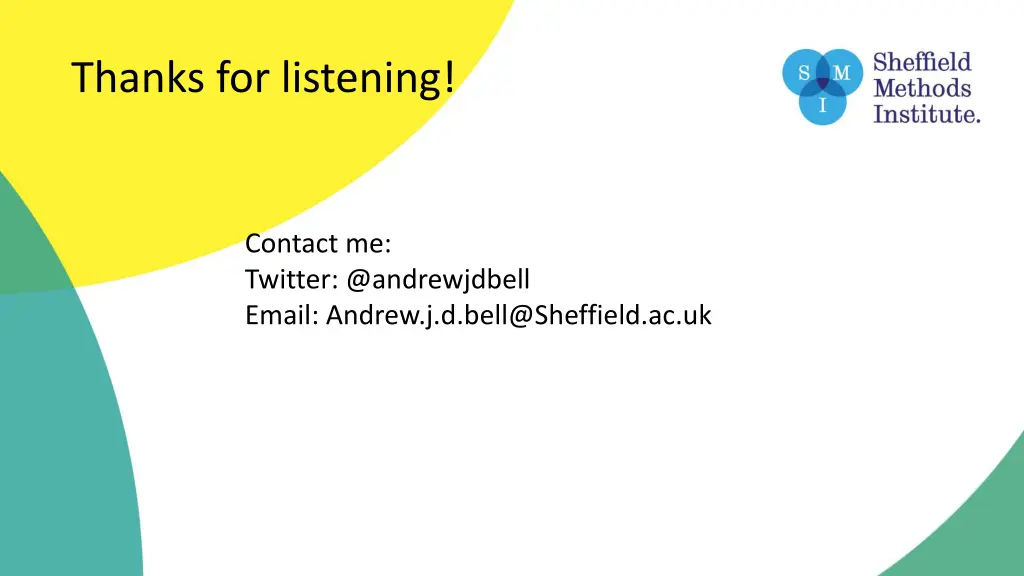 thanks for listening