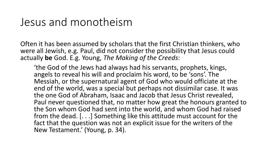 jesus and monotheism 1
