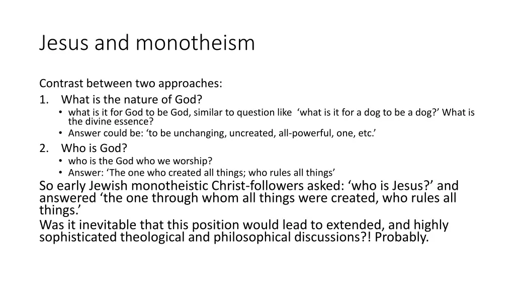 jesus and monotheism 6