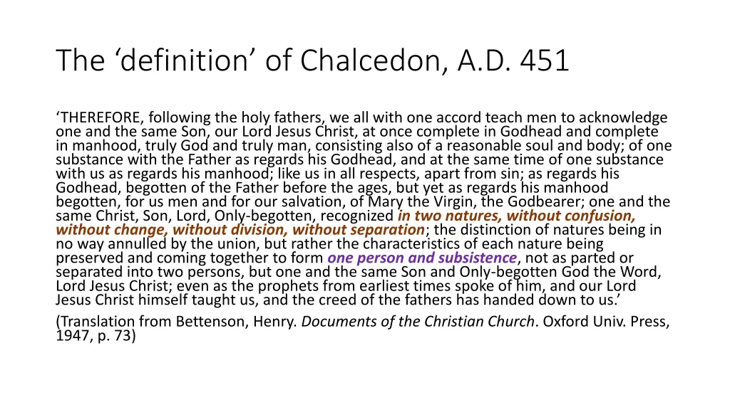 the definition of chalcedon a d 451