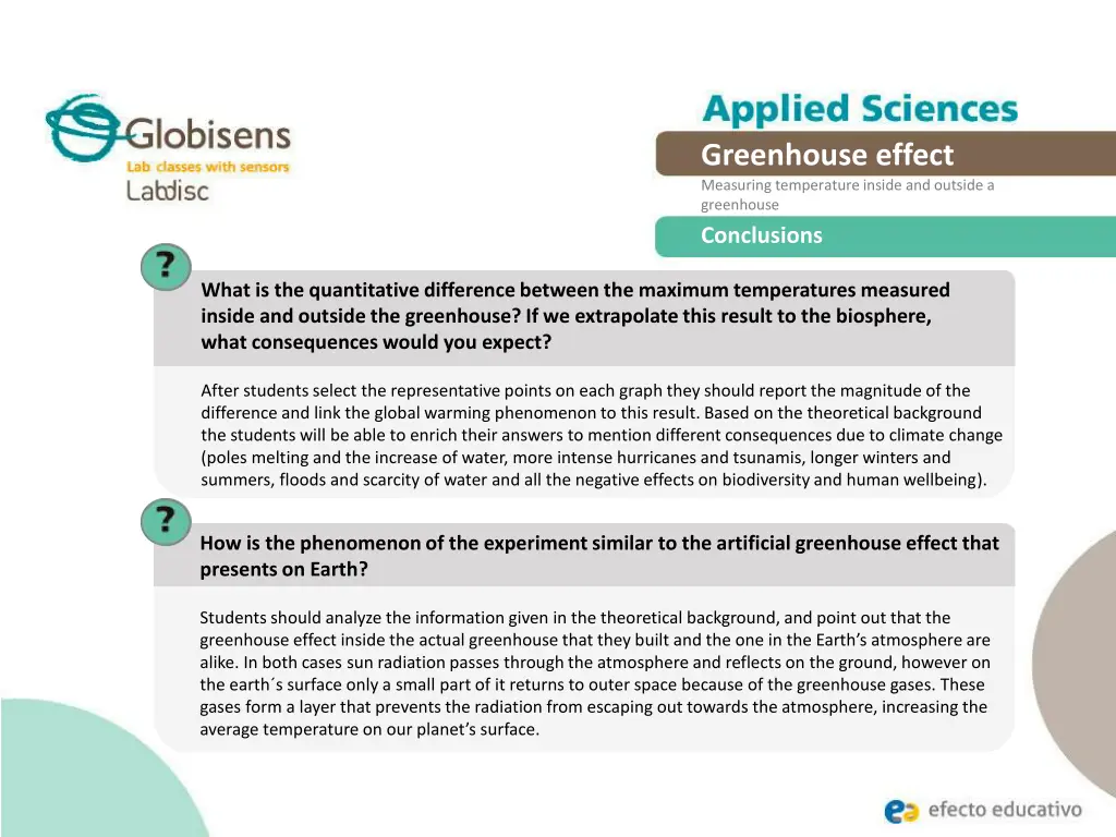 greenhouse effect measuring temperature inside 18
