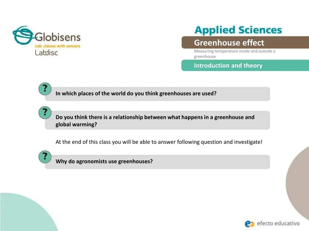 greenhouse effect measuring temperature inside 2