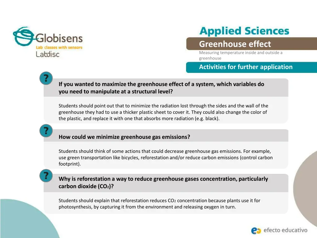 greenhouse effect measuring temperature inside 21