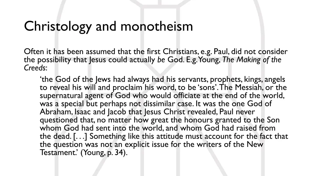 christology and monotheism 2