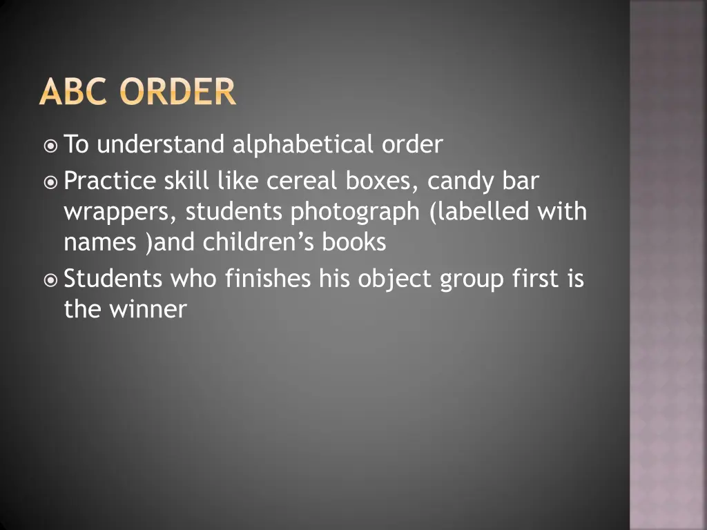 abc order