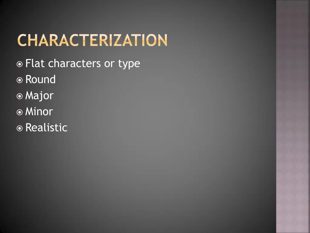 characterization