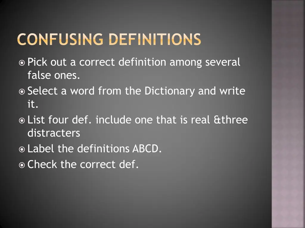 confusing definitions
