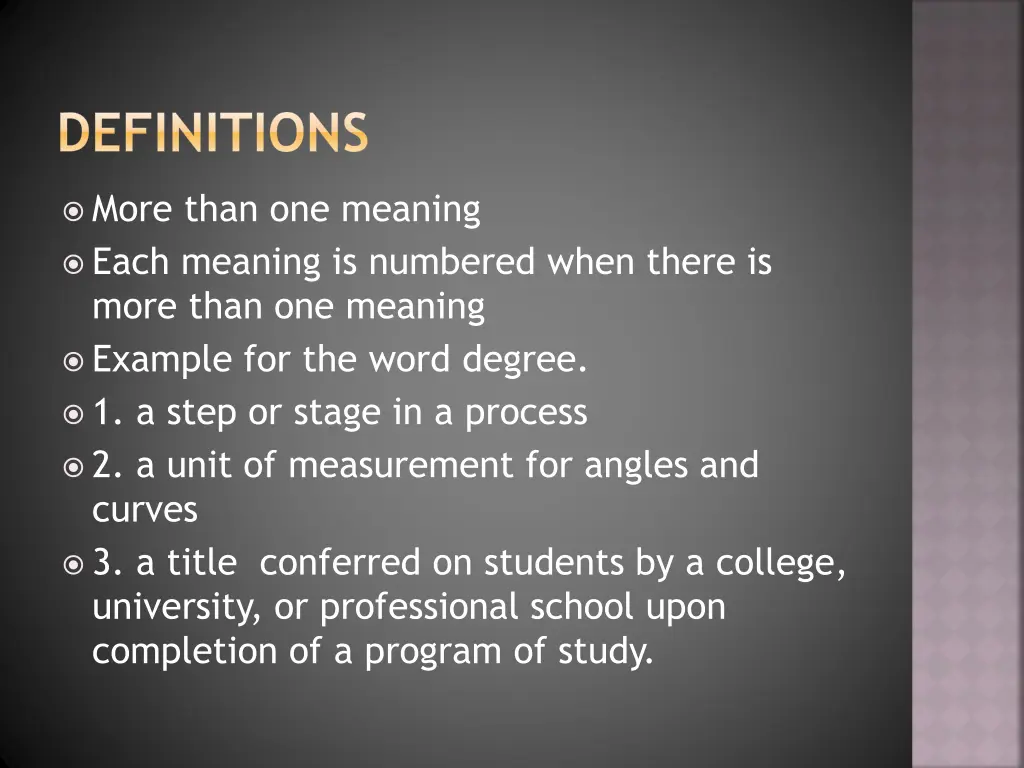 definitions