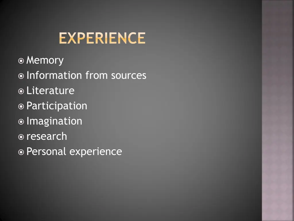 experience