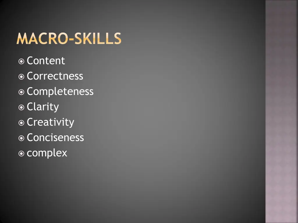 macro skills
