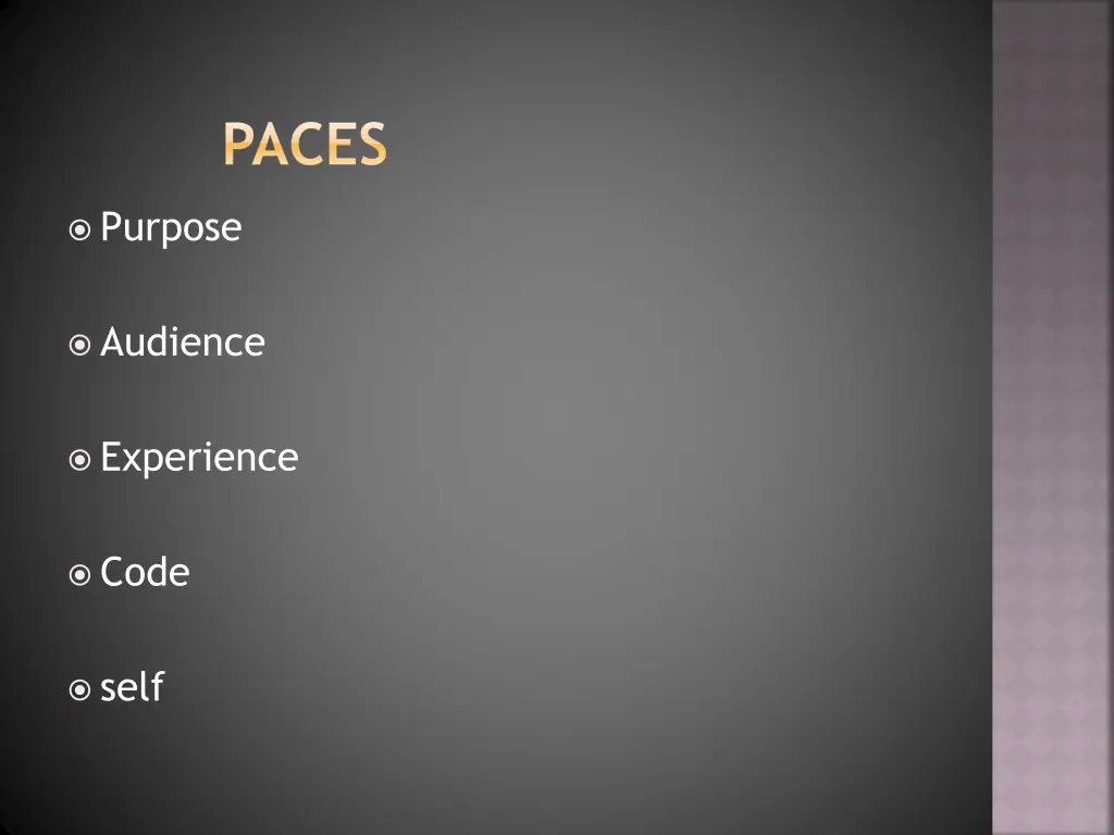 paces