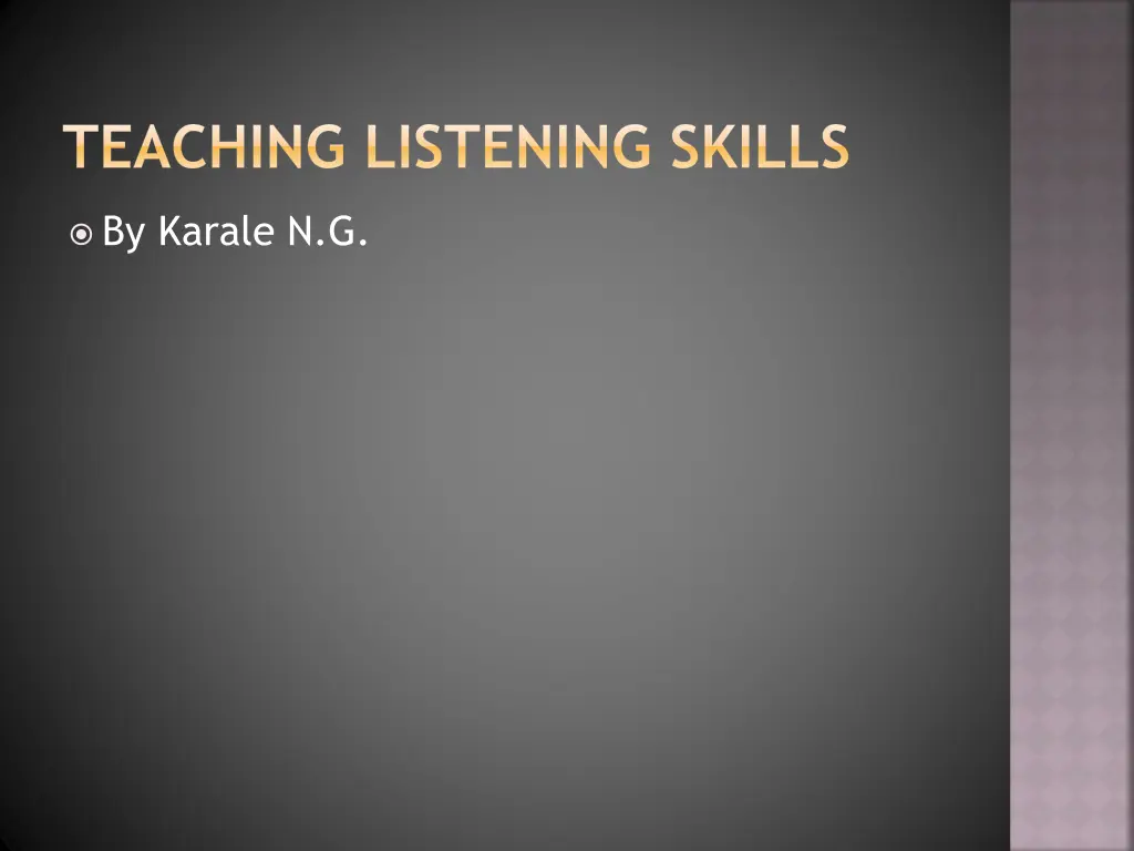 teaching listening skills