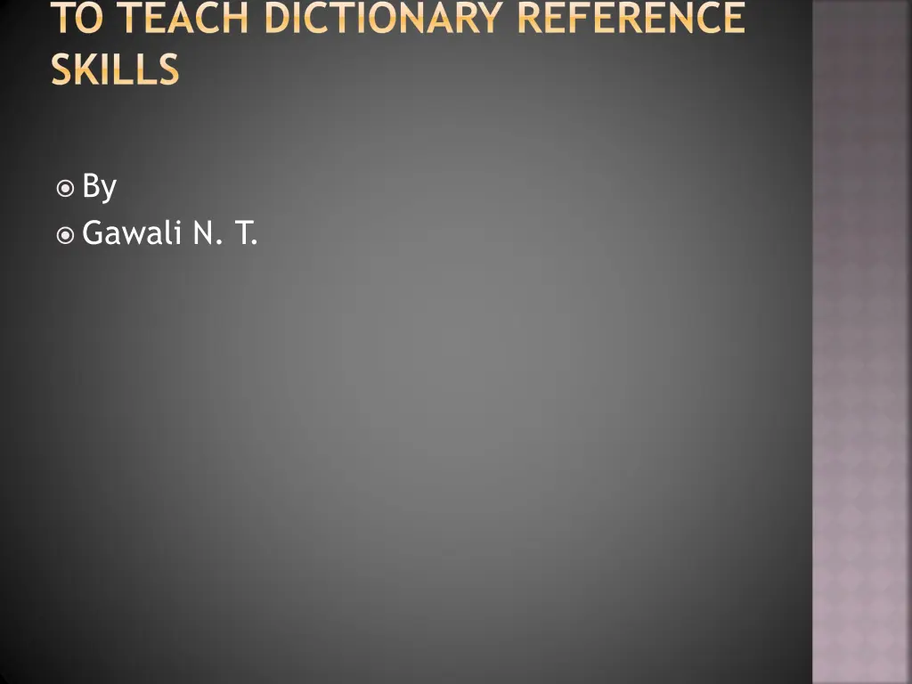 to teach dictionary reference skills