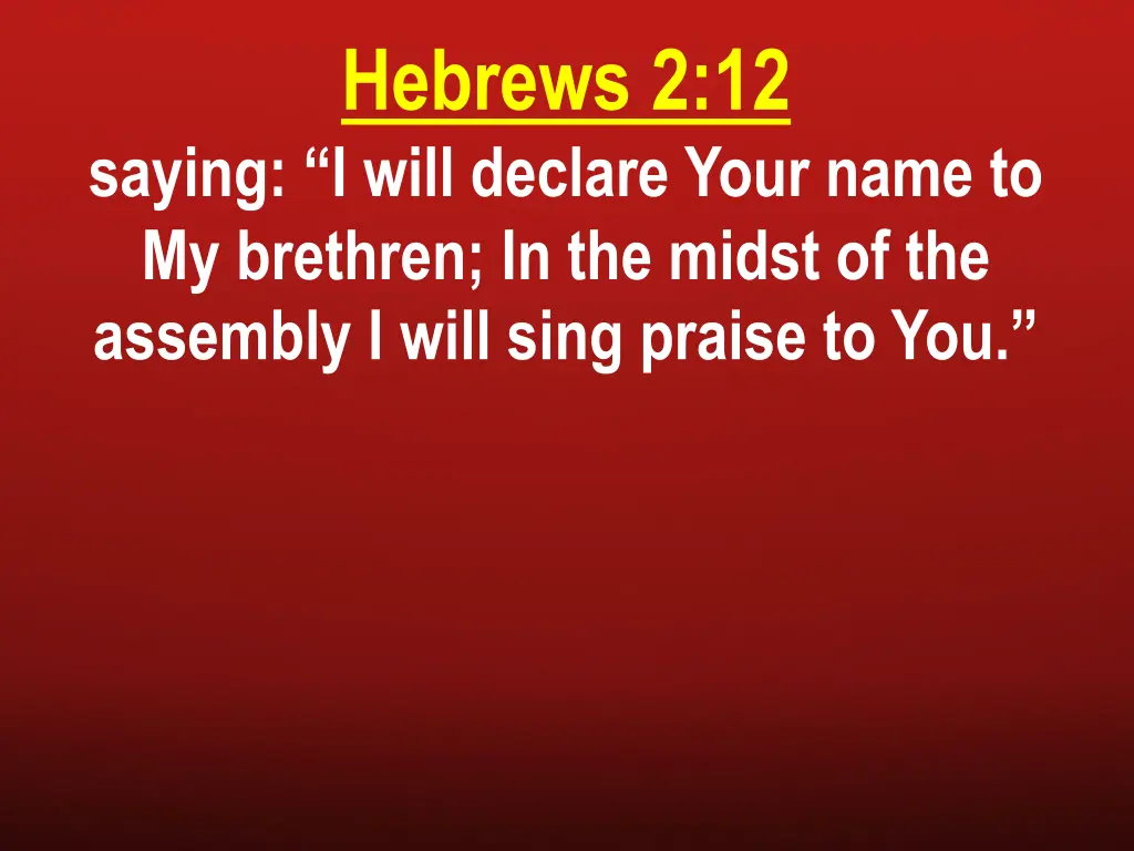 hebrews 2 12