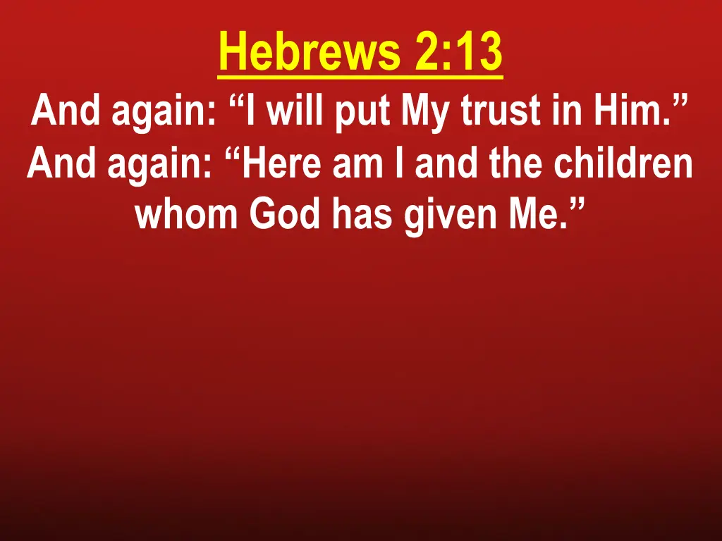 hebrews 2 13