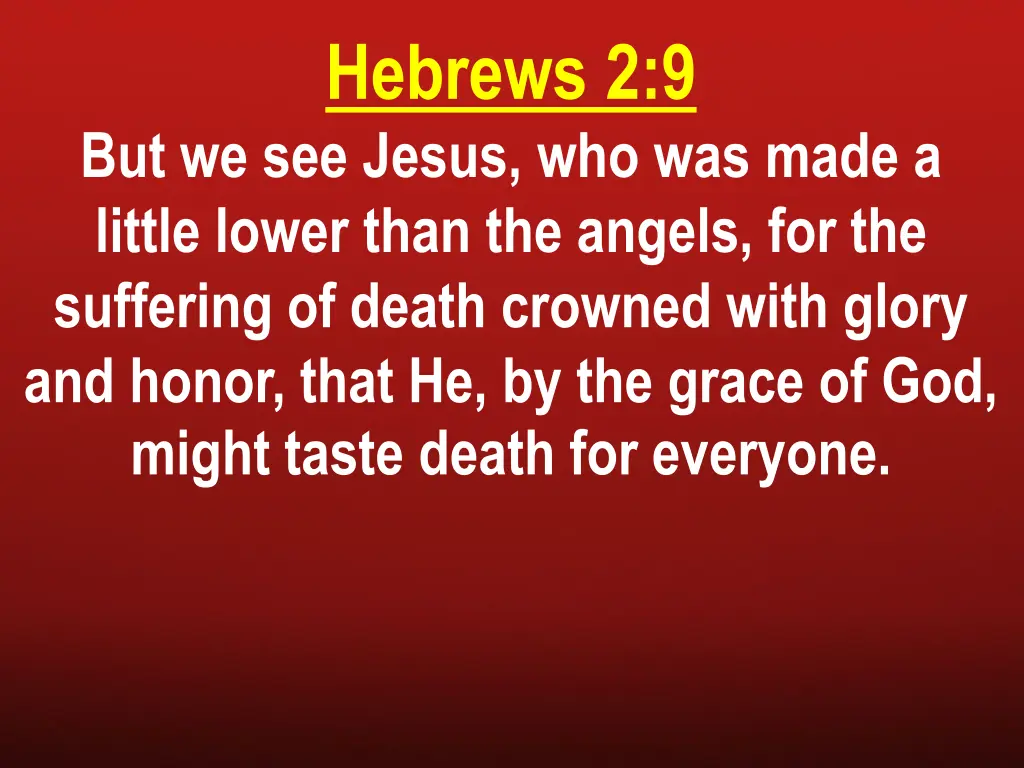 hebrews 2 9