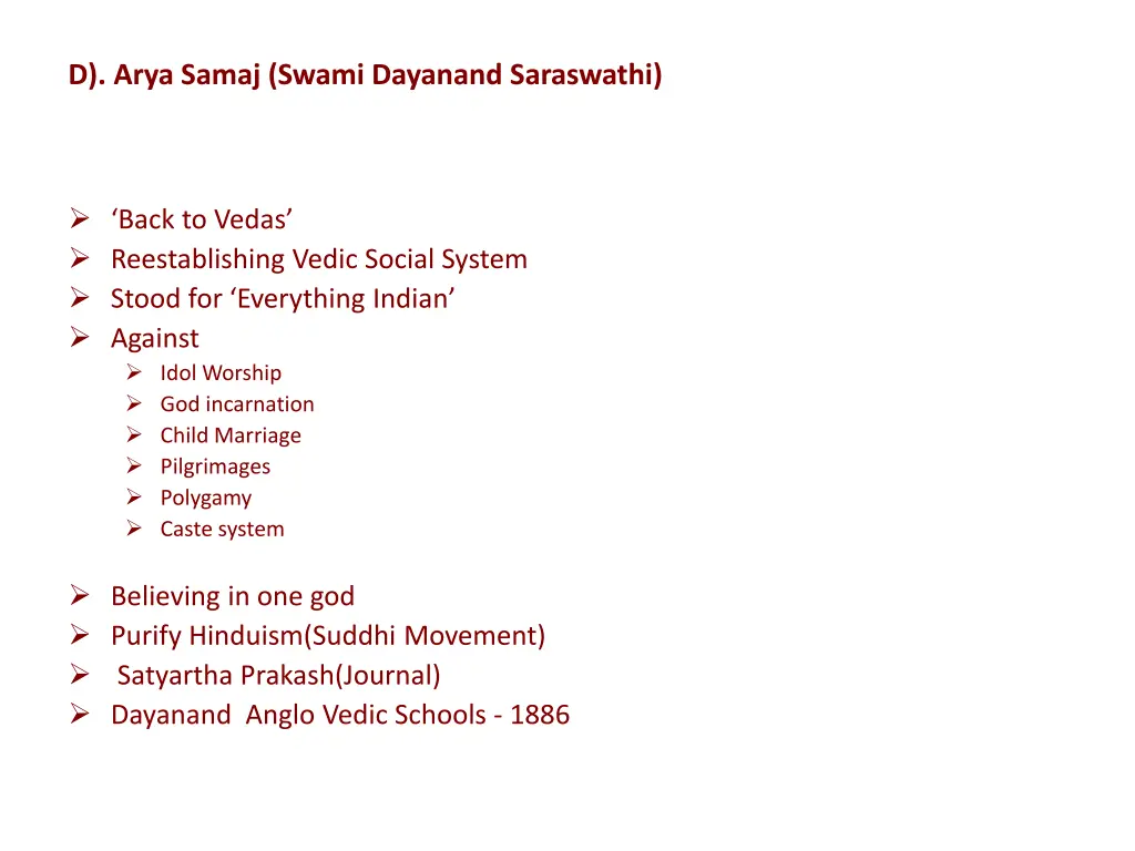 d arya samaj swami dayanand saraswathi