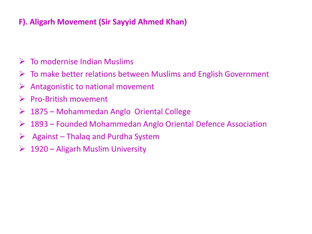 f aligarh movement sir sayyid ahmed khan