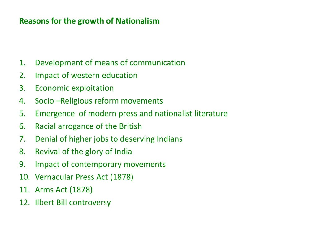 reasons for the growth of nationalism